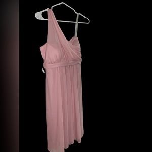 Ballet pink bridesmaid dress